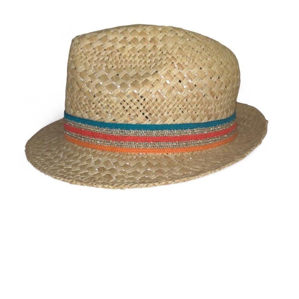 Women’s Scala Pronto Raffia Toyo Fedora Beach Hat 56cm